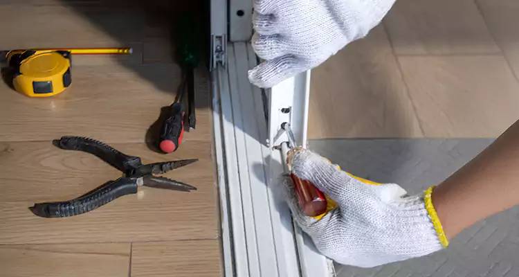 Backyard Sliding Door Track Repair in Los Gatos, CA